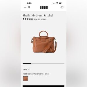 HOBO Sheila Medium Satchel Warm Honey Leather Bag with Sophisticated Design